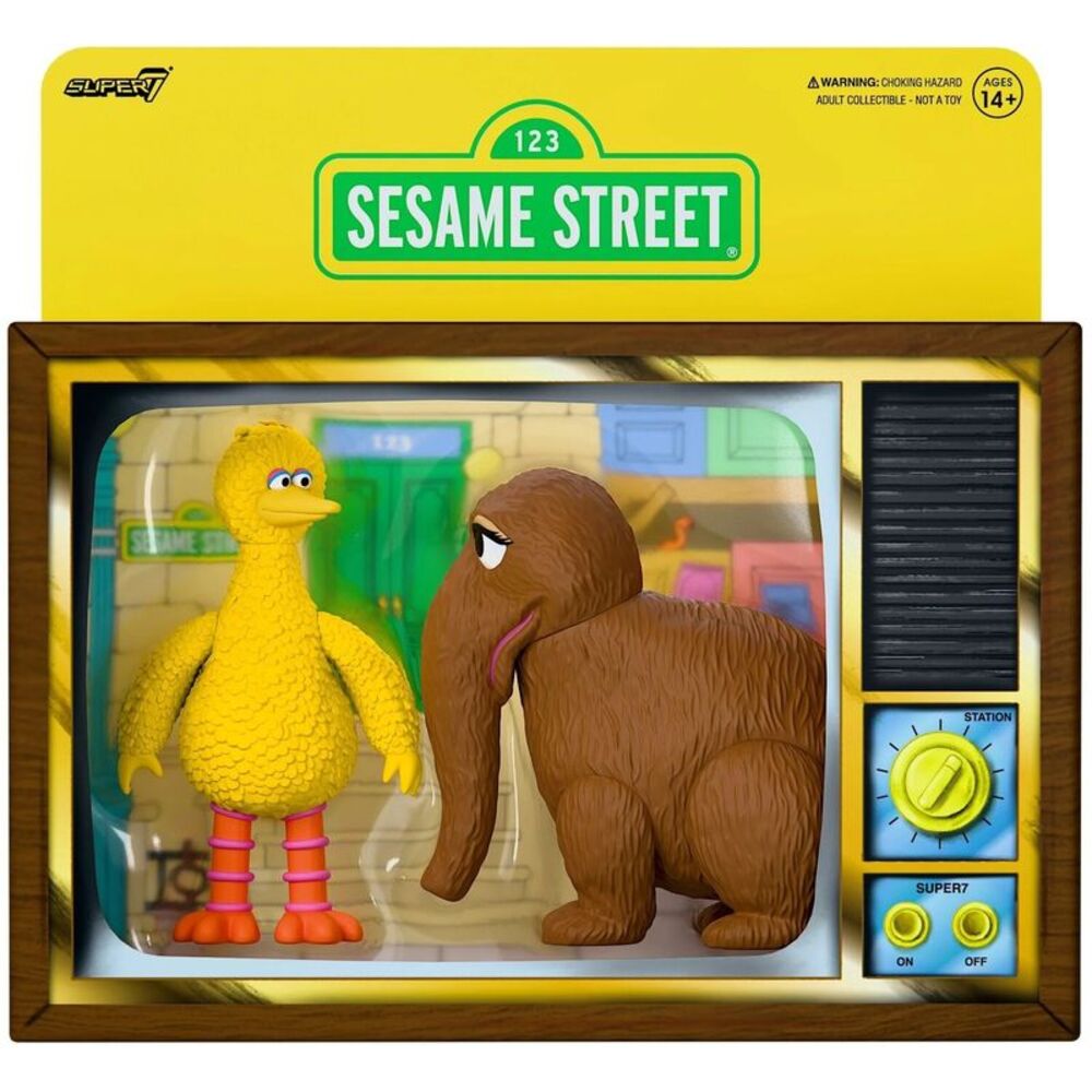 Super7 - Sesame Street - ReAction Figures - Big Bird and Mr. Snuffleupagus